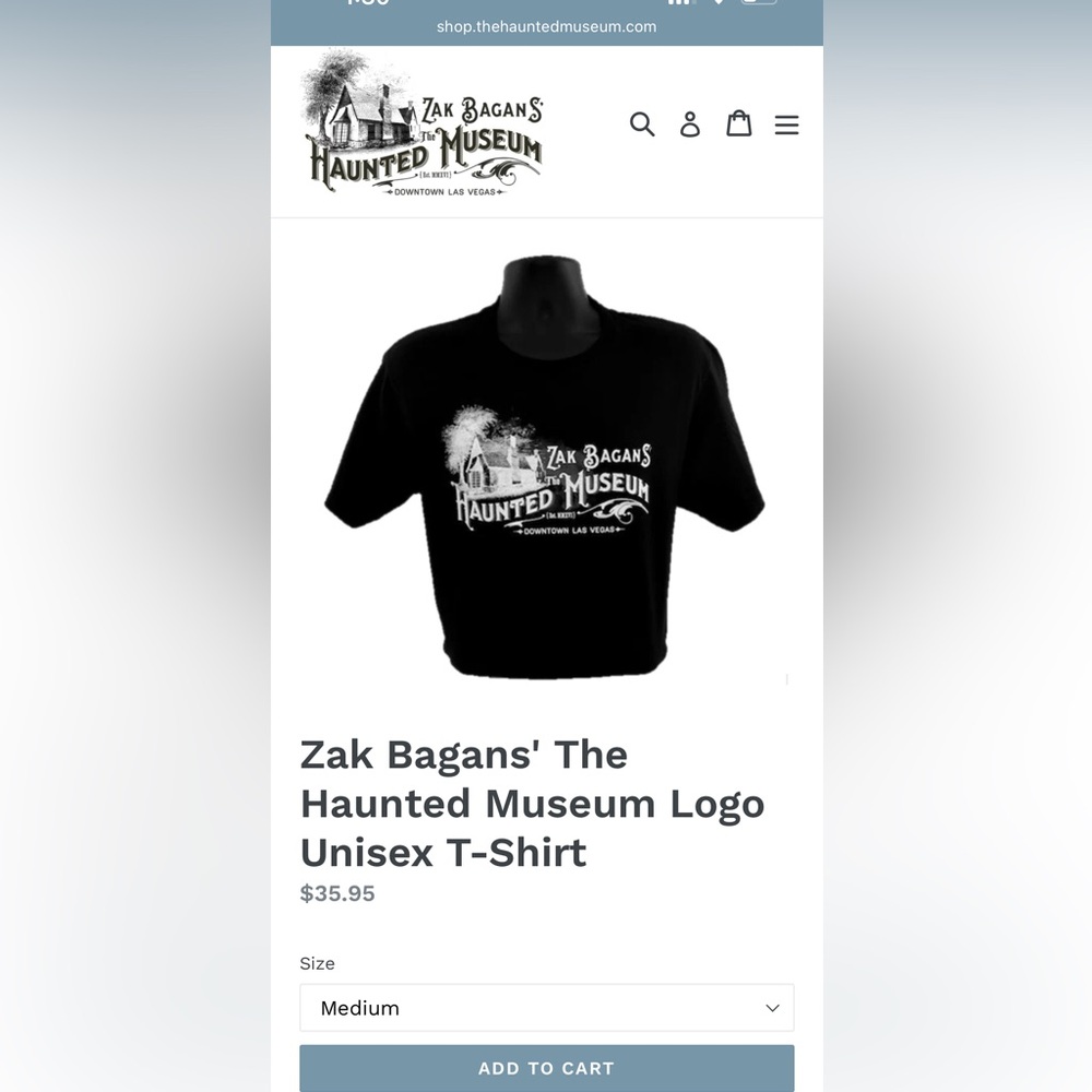 4/$20 Zak Bagans Haunted Museum Tee - Black